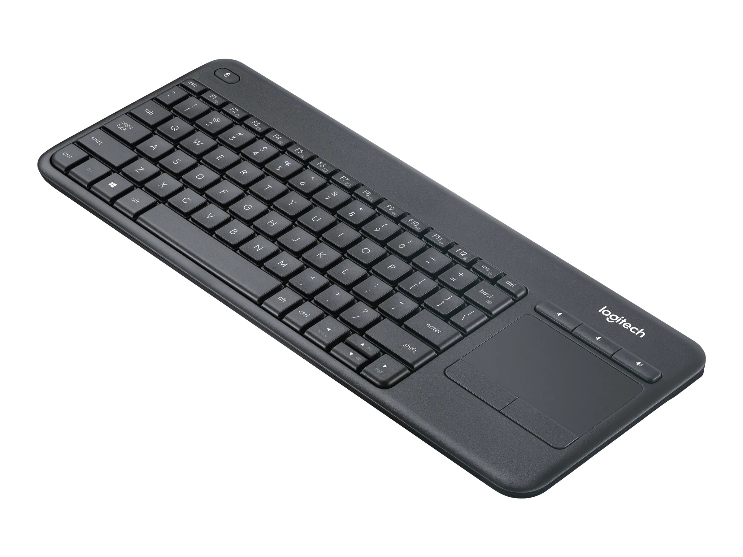 Logitech Wireless Touch Keyboard K400 Plus - Tastatur - kabellos - 2.4 GHz - Deutsch - Schwarz