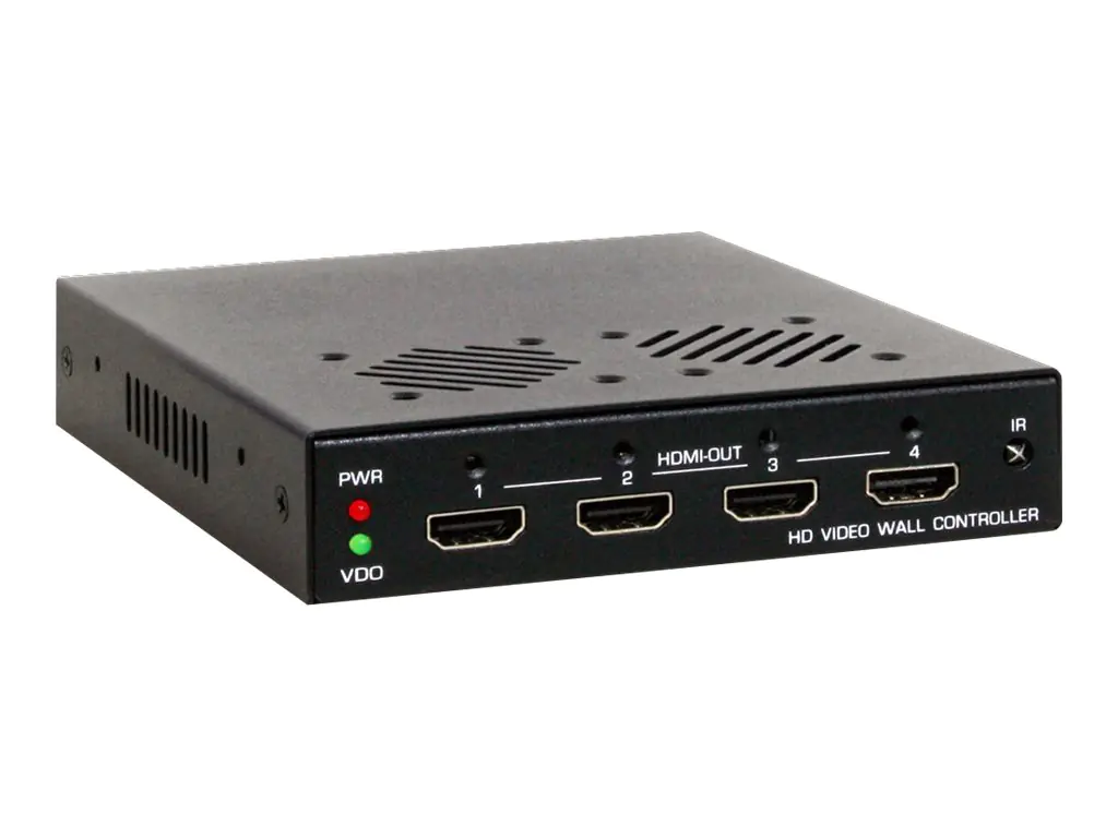 InLine HDMI Videowand Verteiler 1 auf 4, Full-HD - Video/Audio-Schalter - 4 x HDMI - Desktop
