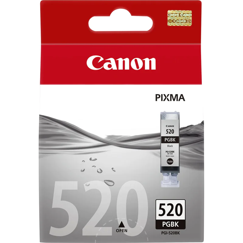 Canon PGI-520BK Tinte Schwarz, Foto schwarz, Tinte auf Farbstoffbasis, 1 Stück(e), 341 Seiten 2932B001