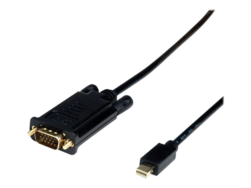 Roline - Adapterkabel - Mini DisplayPort (M) zu HD-15 (VGA) (M) - 5 m - 1080p-Unterstützung - Schwarz