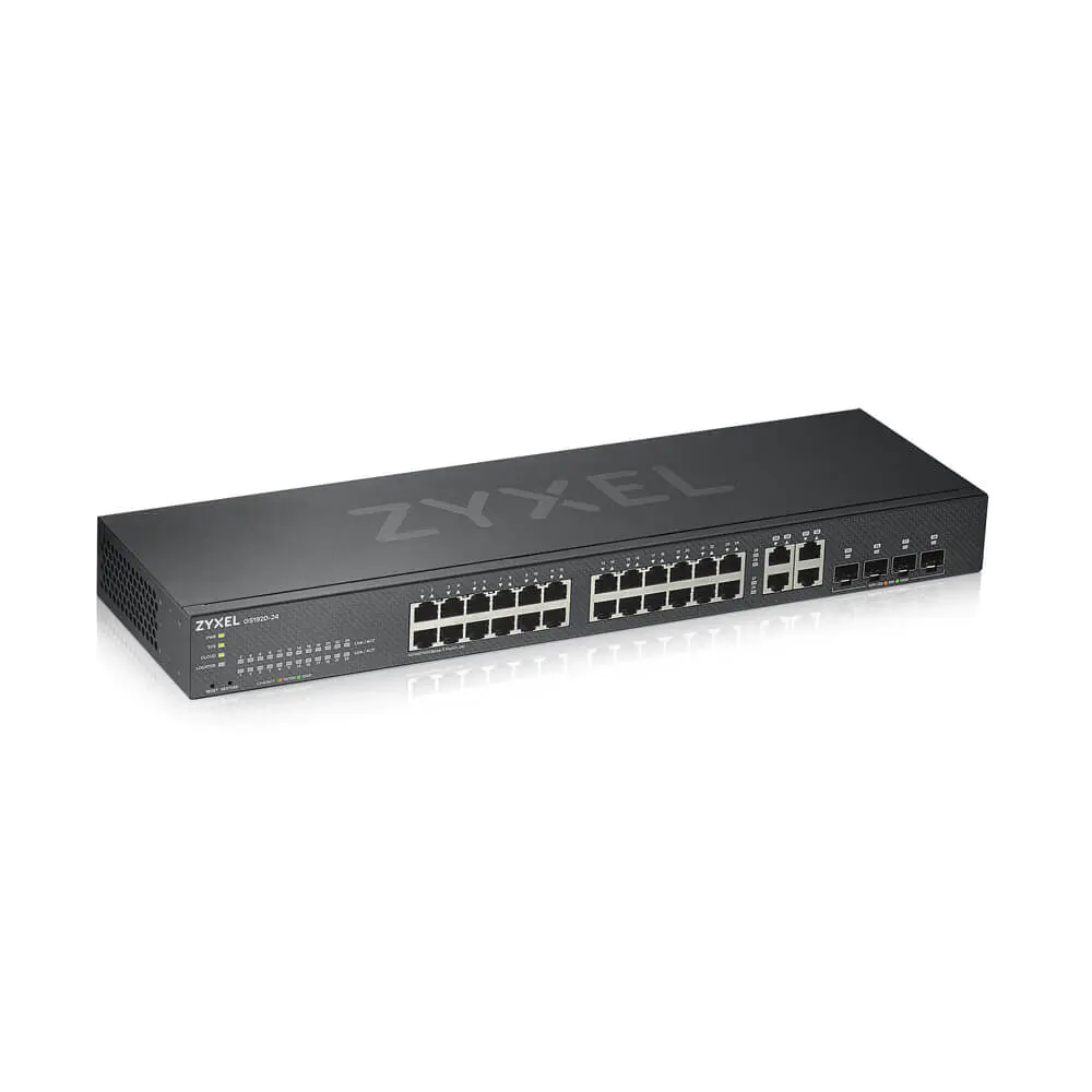 Zyxel GS1920-24v2 - Switch - Smart - 24 x 10/100/1000 + 4 x Kombi-Gigabit-SFP - an Rack montierbar