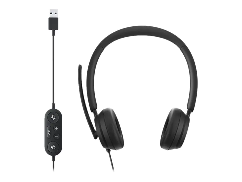 Microsoft Modern USB-C Headset - Headset - On-Ear - kabelgebunden - USB-C - Schwarz - Zertifiziert für Microsoft Teams