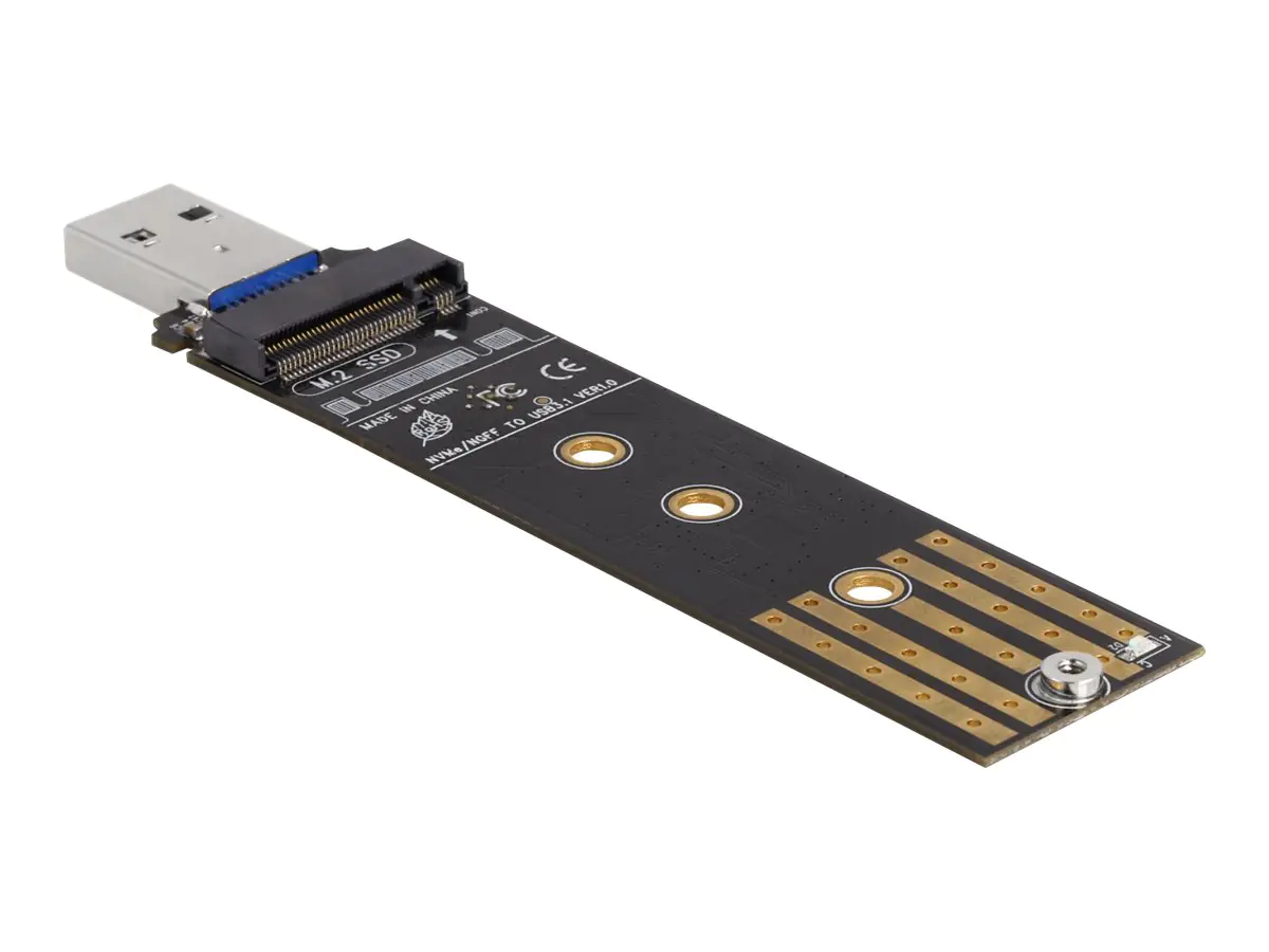 Delock - Schnittstellenadapter - M.2 - M.2 Card (PCIe NVMe & SATA) - USB 3.2 (Gen 2)