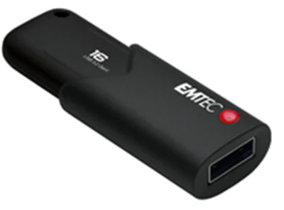 EMTEC B120 Click Secure - 512 GB - USB Typ-A - 3.2 Gen 2 (3.1 Gen 2) - Dia - Schwarz