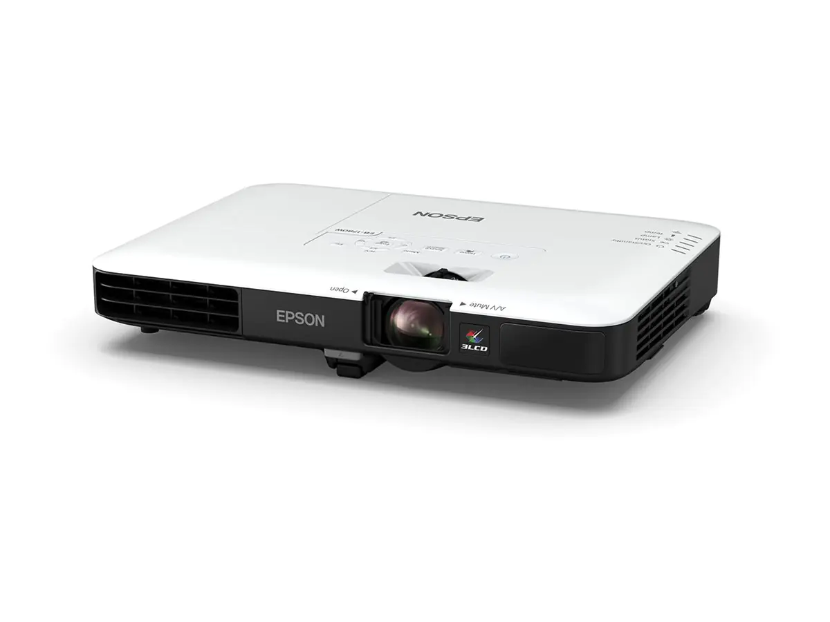 Epson EB-1780W - LCD-Projektor - tragbar - 3000 lm (weiß) - 3000 lm (Farbe) - WXGA (1280 x 800) - 16:10 - 720p - 802.11n drahtlos - Schwarz, weiß