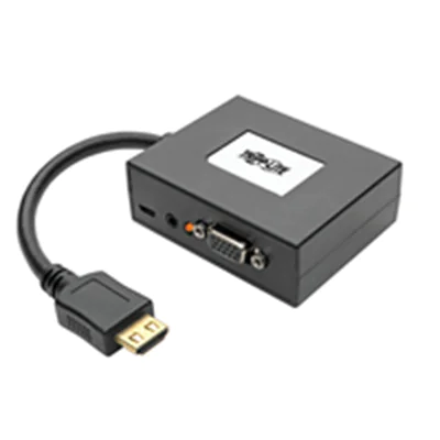 Eaton Tripp Lite series 2-Port HDMI to VGA Splitter Audio/Video Adapter 1920x1440 1080p - Video-/Audio-Splitter - 2 x VGA/Audio - Desktop - TAA-konform