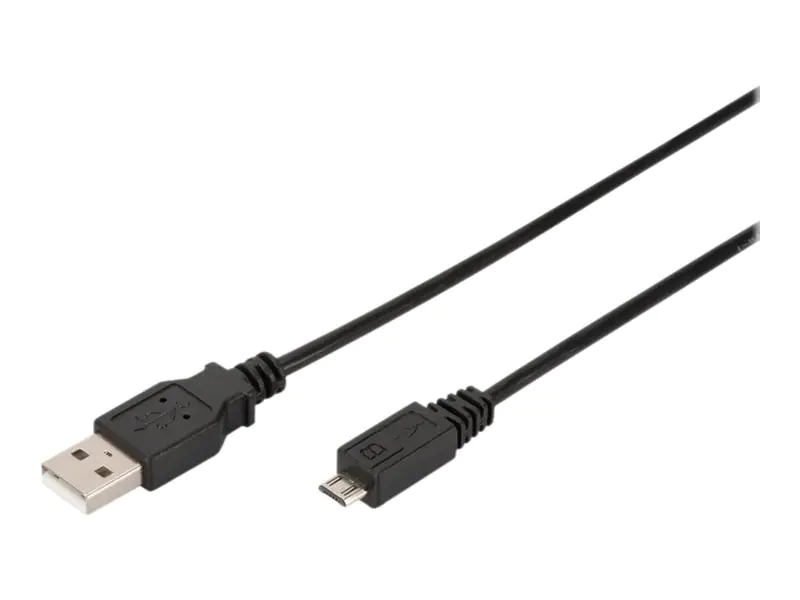 ASSMANN - USB-Kabel - USB (M) zu Micro-USB Typ B (M) - USB 2.0 - 1.8 m - geformt - Schwarz