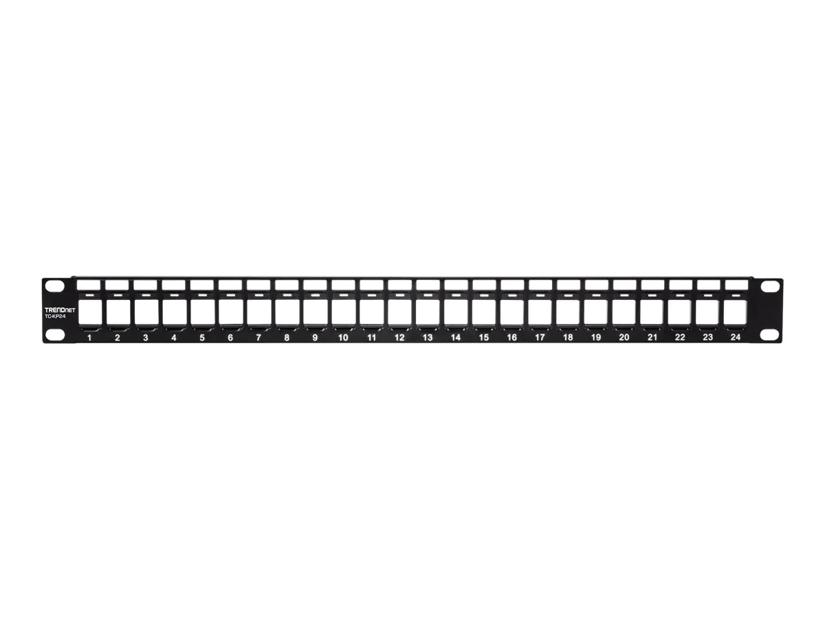 TRENDnet TC-KP24 - Patchpanel (Blindblech) - Rack montierbar - 1U - 48.3 cm (19") - 24 Ports