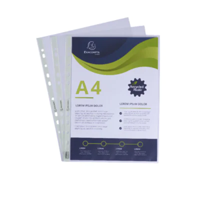 Exacompta Prospekthülle Forever® DIN A4 0,06mm oben offen Polypropylen, recycelt transparent 100 St./Pack.