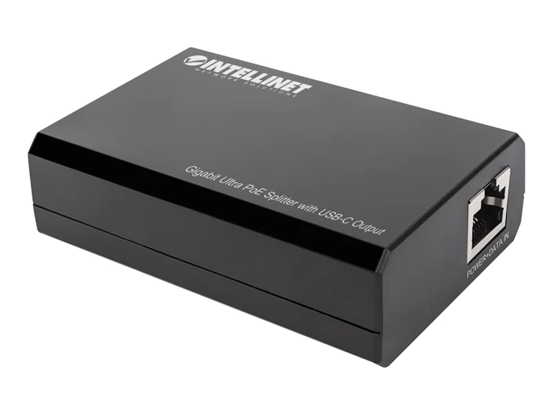 Intellinet PoE Splitter with USB-C Output, PoE++ / 4PPoE, Gigabit Ultra, IEEE 802.3bt, RJ45 In and Out Ports, Up to 45 W USB-C Output Port - PoE-Splitter - 45 Watt - Ausgangsanschlüsse: 1