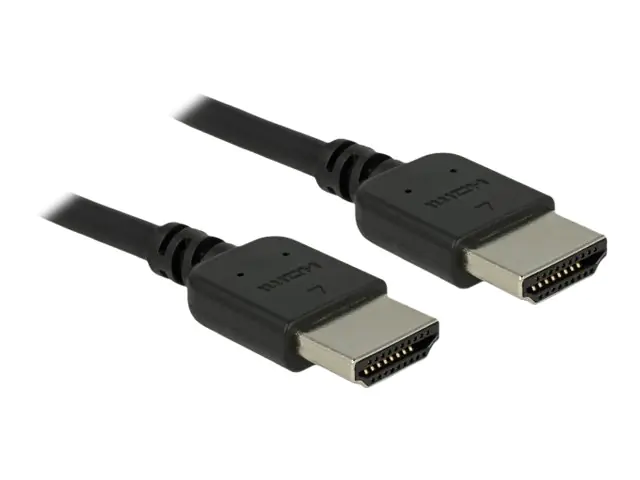 Delock Premium - Premium Highspeed - HDMI-Kabel mit Ethernet - HDMI männlich zu HDMI männlich - 1.5 m - dreifach abgeschirmtes Twisted-Pair-Kabel - Schwarz - 4K Unterstützung, Dolby DTS-HD Master Audio-Unterstützung
