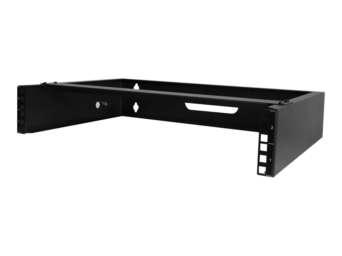 StarTech 2U Wall Mount Rack, 19" Wall Mount Network Rack, 14 inch Deep (Low Profile), Wall Mounting Patch Panel Bracket for Network Switches, IT Equipment, 77lb (35kg) Capacity - Network Equipment Rack (RACK-2U-14-BRACKET) - Netzgerät-Montageklammer - gee