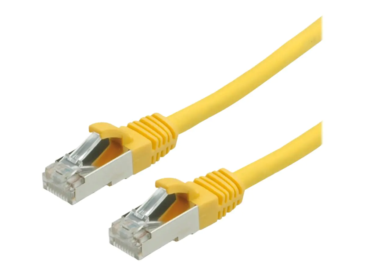 VALUE - Patch-Kabel - RJ-45 (M) zu RJ-45 (M) - 2 m - SFTP, PiMF - CAT 6e - halogenfrei, geformt, ohne Haken, verseilt - Gelb