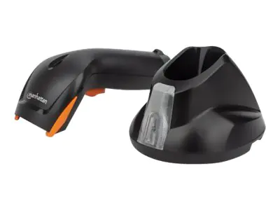 Manhattan Wireless 2D Handheld Barcode Scanner, 250mm Scan Depth, up to 80m effective range (line of sight), Max Ambient Light 100,000 lux (sunlight), Black, Three Year Warranty, Box - Barcode-Scanner - tragbar - 60 Bilder / Sek. - decodiert
