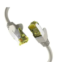 EFB-Elektronik - Patch-Kabel - RJ-45 (M) zu RJ-45 (M) - 1 m - 6 mm - S/FTP, PiMF - CAT 6a - geschirmt, halogenfrei, geformt, verseilt, Knickschutzmanschette, bis zu 10 Gbps Datentransferrate, Steckerbelegung 1:1 - Grau
