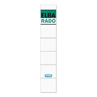 ELBA Ordneretikett 100420946 schmal/kurz sk gn/ws 10 St./Pack.