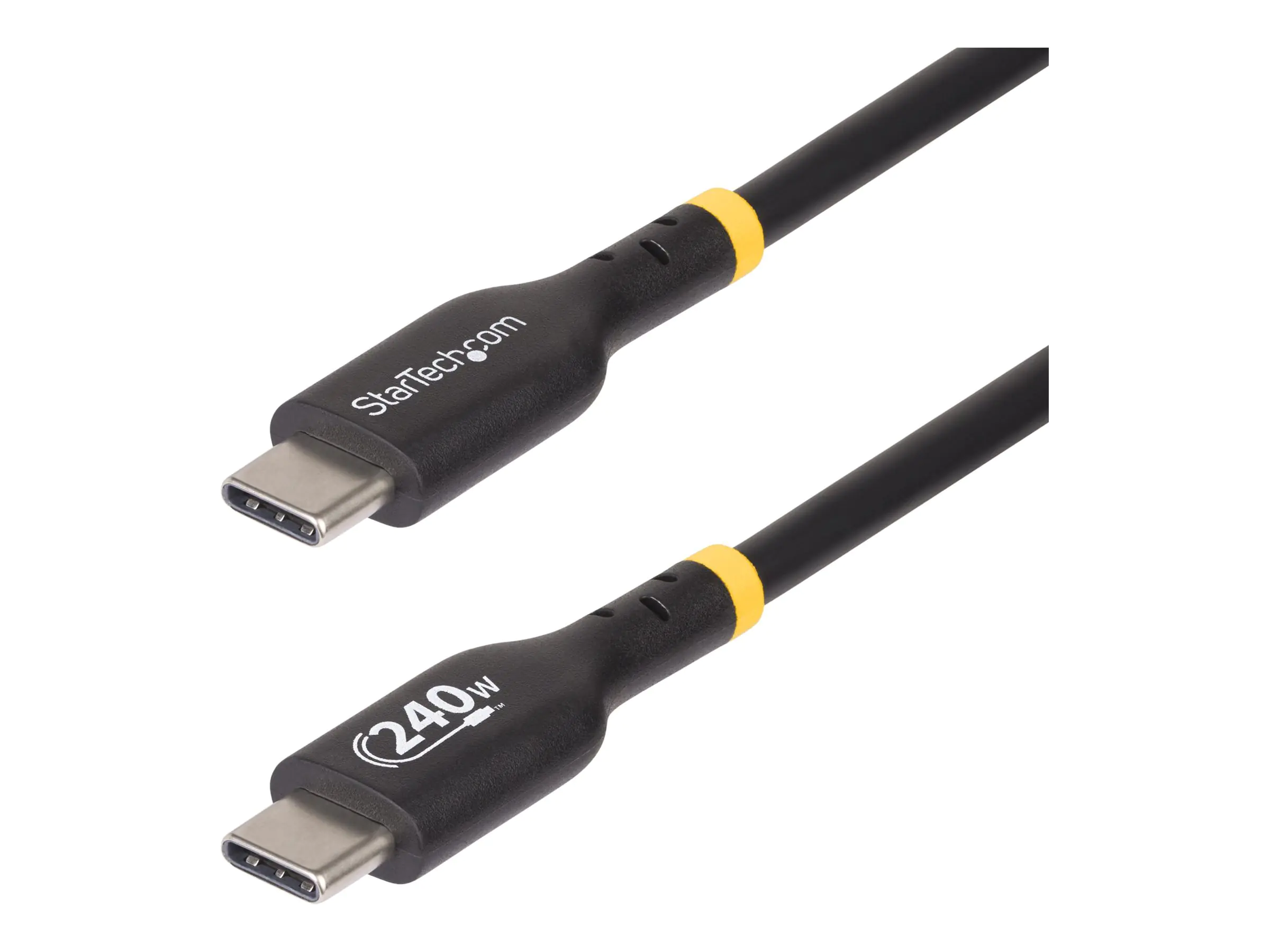 StarTech 1m USB C Charging Cable, USB-IF Certified USB-C Cable, 240W - USB-Kabel - 24 pin USB-C (M) zu 24 pin USB-C (M) - USB 2.0 - 48 V - 5 A - 1 m - USB-Stromversorgung (240 W), Baureihe mit erweitertem Leistungsbereich (EPR, unterstützt Power Delivery