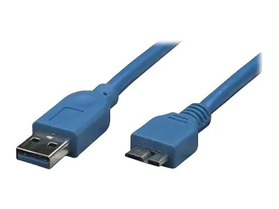 TECHly - USB-Kabel - USB Typ A (M) zu Micro-USB Type B (M) - USB 3.0 - 3 m - geformt - Blau