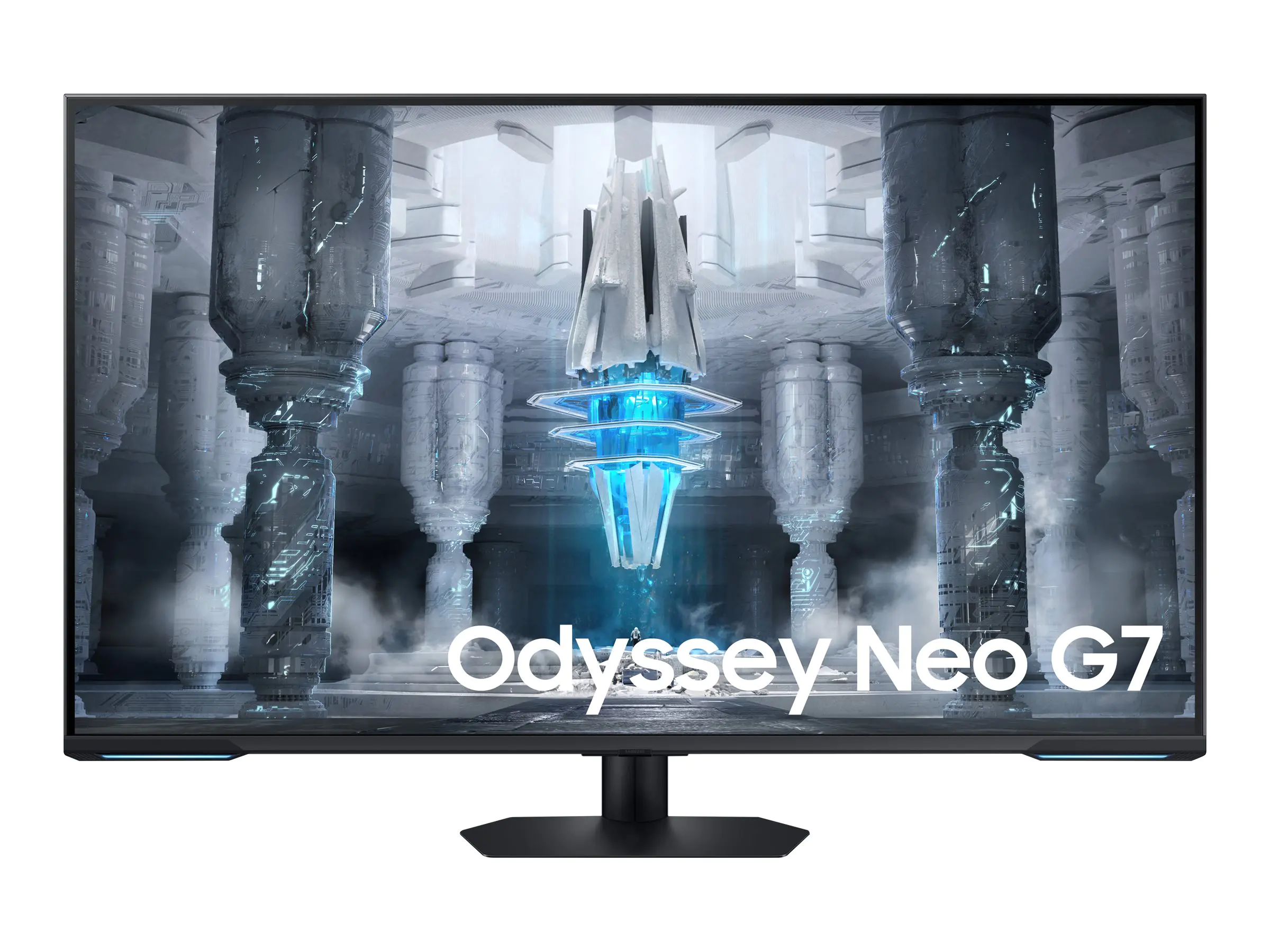 Samsung Odyssey Neo G7 S43CG700NU - G70NC Series - QLED-Monitor - Smart - Gaming - 108 cm (43") - 3840 x 2160 4K @ 144 Hz - VA - 400 cd/m² - 4250:1 - DisplayHDR 600 - 1 ms - 2xHDMI, DisplayPort - Lautsprecher - Schwarz, weiß