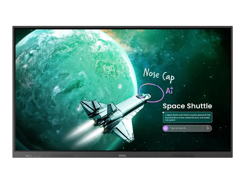 BenQ Board Essential RE7505E - 190 cm (75") Diagonalklasse RE05E Series LCD-Display mit LED-Hintergrundbeleuchtung - Bildung / Geschäft - mit interaktives Whiteboard integriert, Touchscreen (Multitouch) 9H.FCSTK.DE2