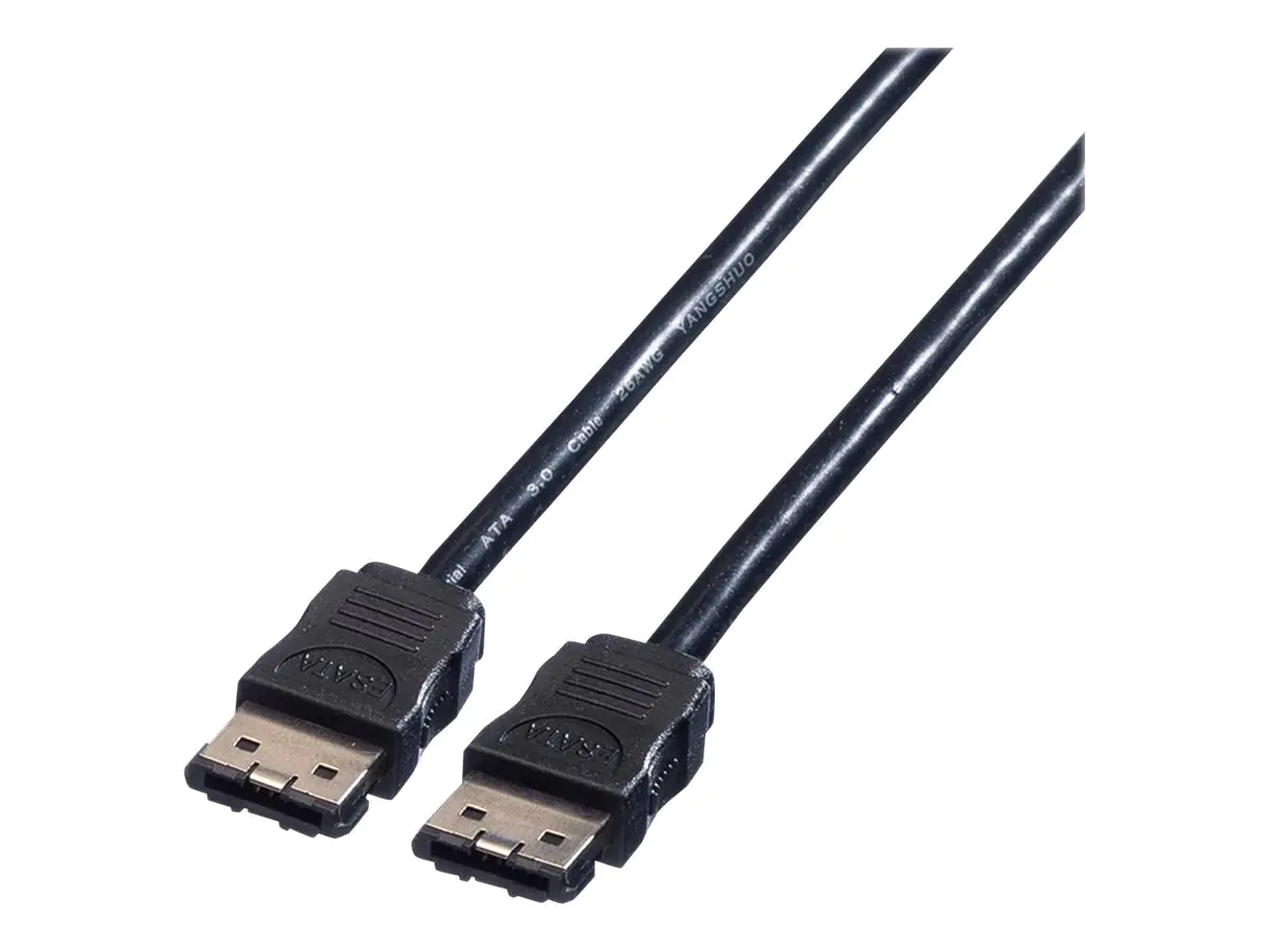 Roline - eSATA-Kabel - Serial ATA 150/300/600 - eSATA (M) zu eSATA (M) - 1 m - Schwarz