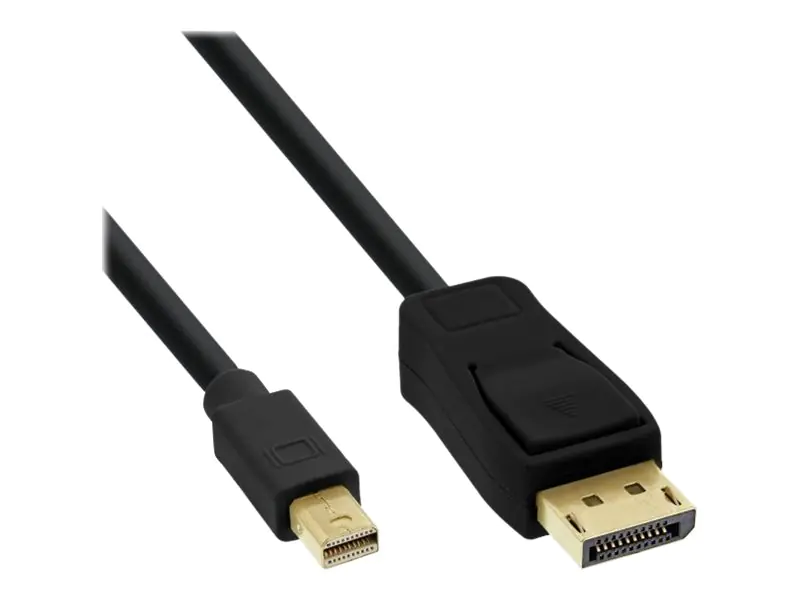 InLine - DisplayPort-Kabel - Mini DisplayPort (M) zu DisplayPort (M) - 30 cm - 4K Unterstützung, 1080p-Unterstützung - Schwarz