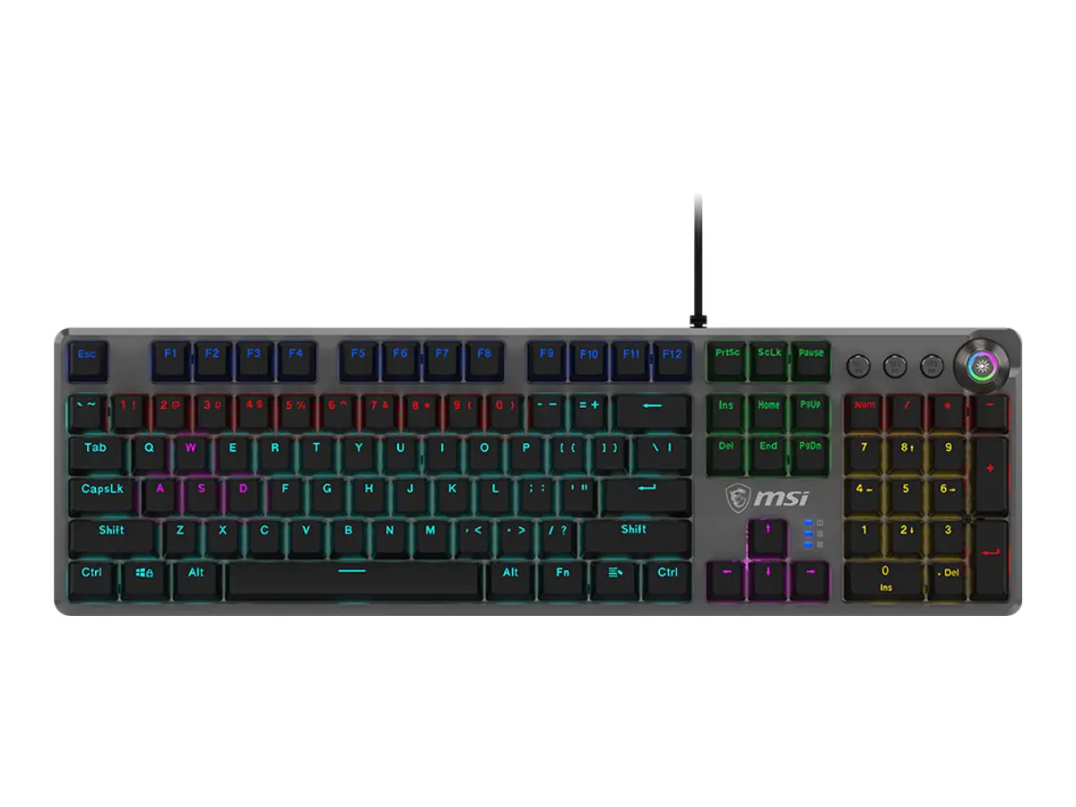 MSI FORGE GK310 - Tastatur - Hotswap-fähig - Hintergrundbeleuchtung - USB - Tastenschalter: roter Schalter