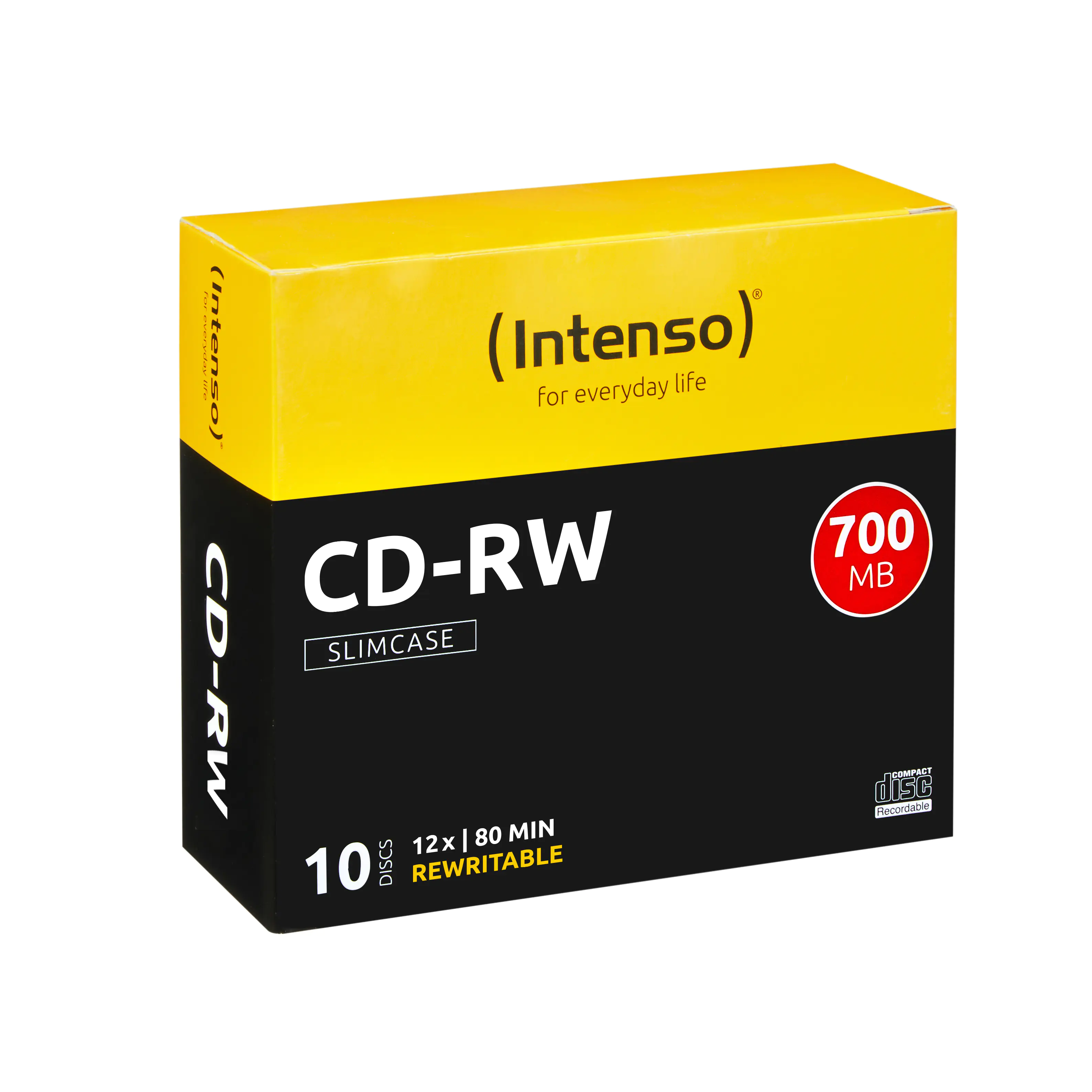 Intenso - 10 x CD-RW - 700 MB (80 Min) 12x - Slim Jewel Case