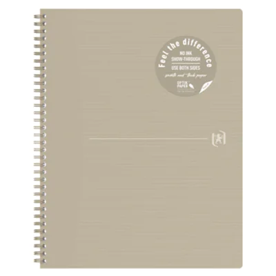 Oxford Collegeblock Origins DIN A4+ kariert Karton beige 70 Bl.