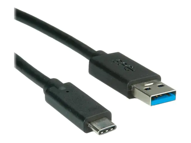 Roline USB-Kabel USB Typ C USB Typ A 11.02.9011 geschirmt 1.00 m Schwarz