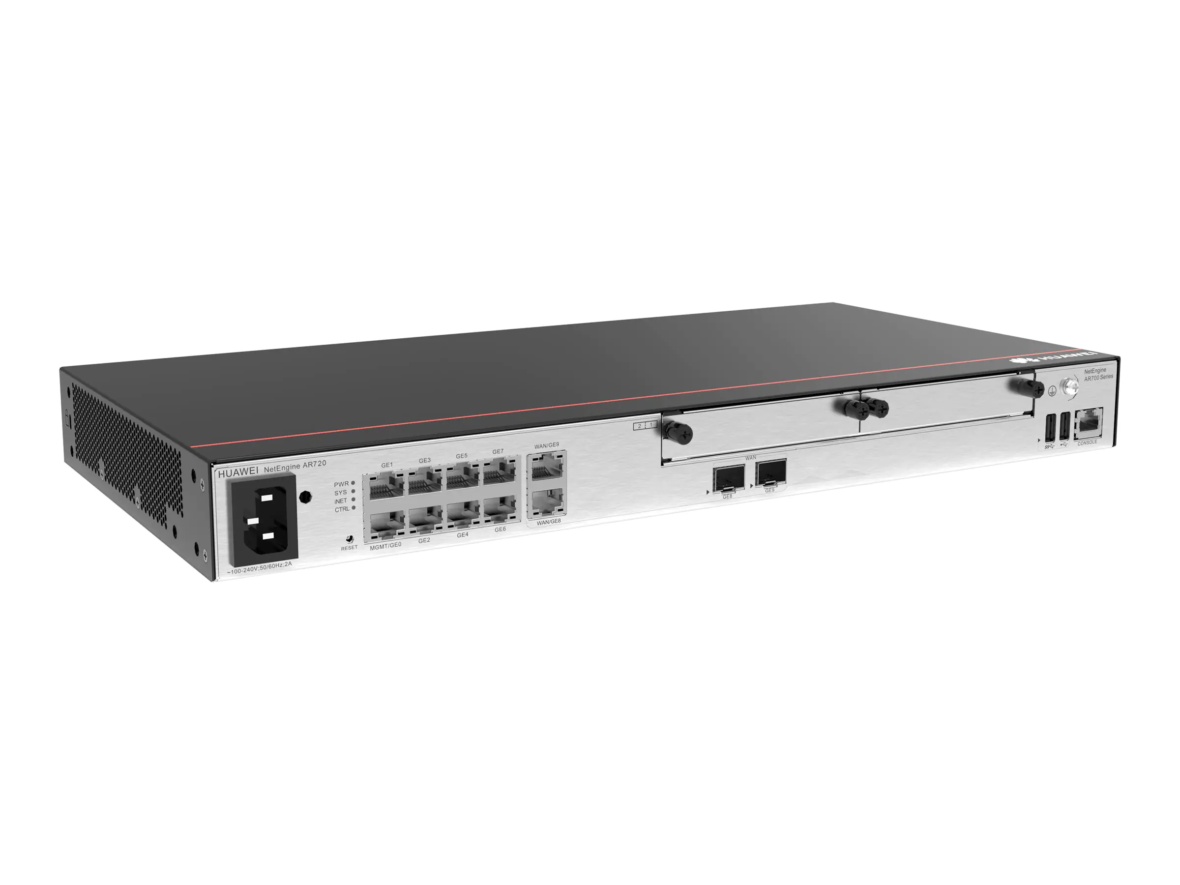 Huawei NetEngine AR720 - Router 8-Port-Switch - 1GbE - WAN-Ports: 2 - Seite-zu-Seite-Luftstrom - an Rack montierbar, wandmontierbar