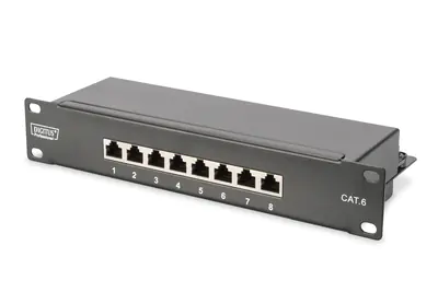 DIGITUS - Patch Panel - CAT 6 - STP - RJ-45 X 8 - 1U - 25.4 cm (10")