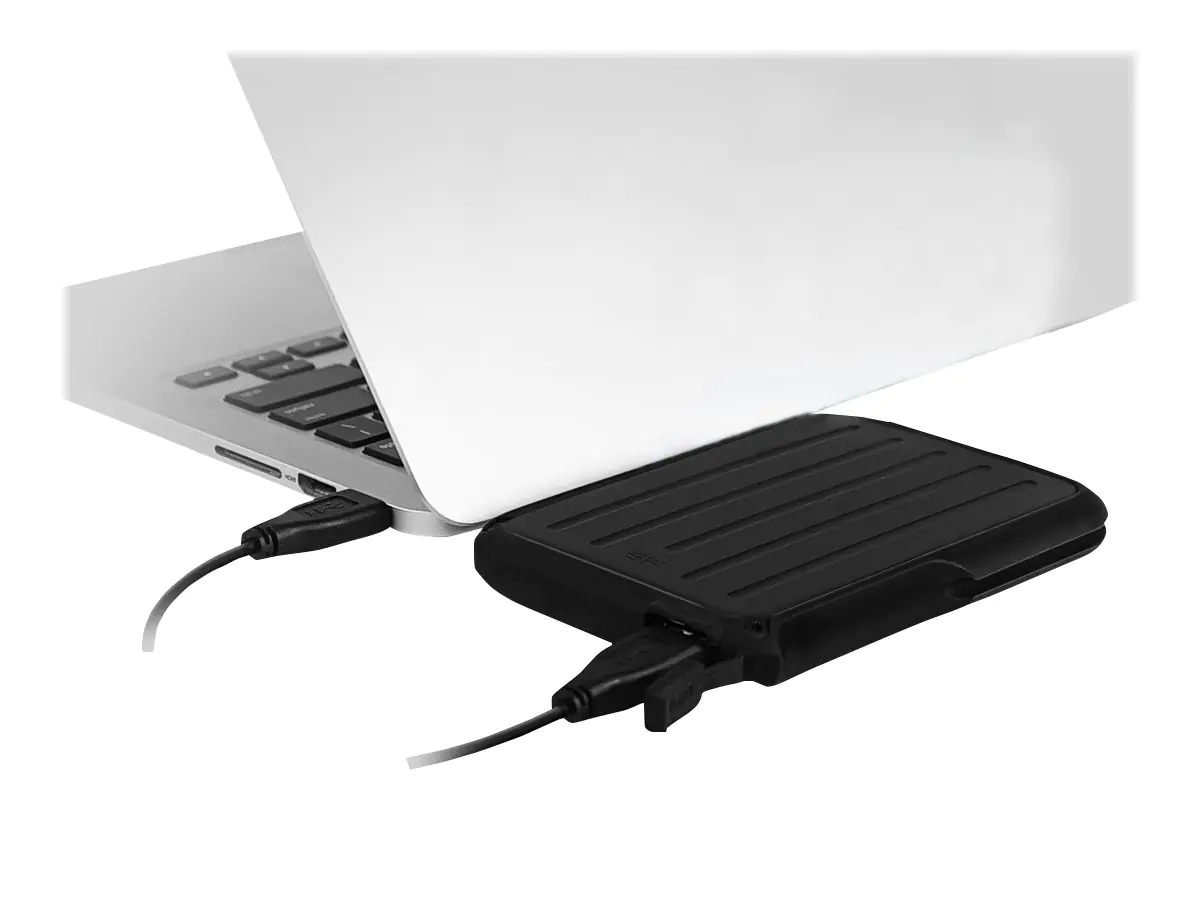 SILICON POWER Armor A66 - Festplatte - 2 TB - extern (tragbar) - USB 3.2 Gen 1 - Schwarz/Schwarz
