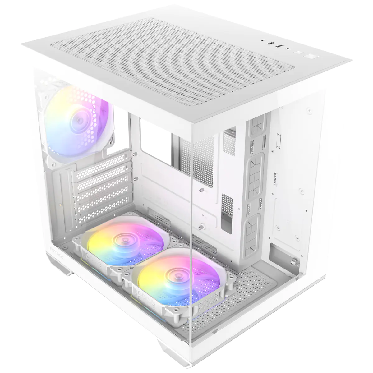 Antec CX60M ARGB, Mini Tower, PC, Weiß, ITX, micro ATX, 1x 120 mm, 2x 120 mm 0-761345-10218-6