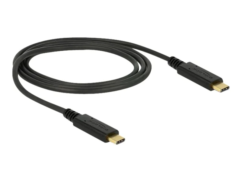 Delock - USB-Kabel - 24 pin USB-C (M) zu 24 pin USB-C (M) - USB 3.1 Gen 2 - 5 A - 1 m - Schwarz