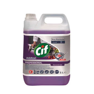CIF Desinfektionsreiniger Professional Safeguard 2in1 Bakterien, Hefe, umhüllte Viren 11 Kanister Kunststoff 5l