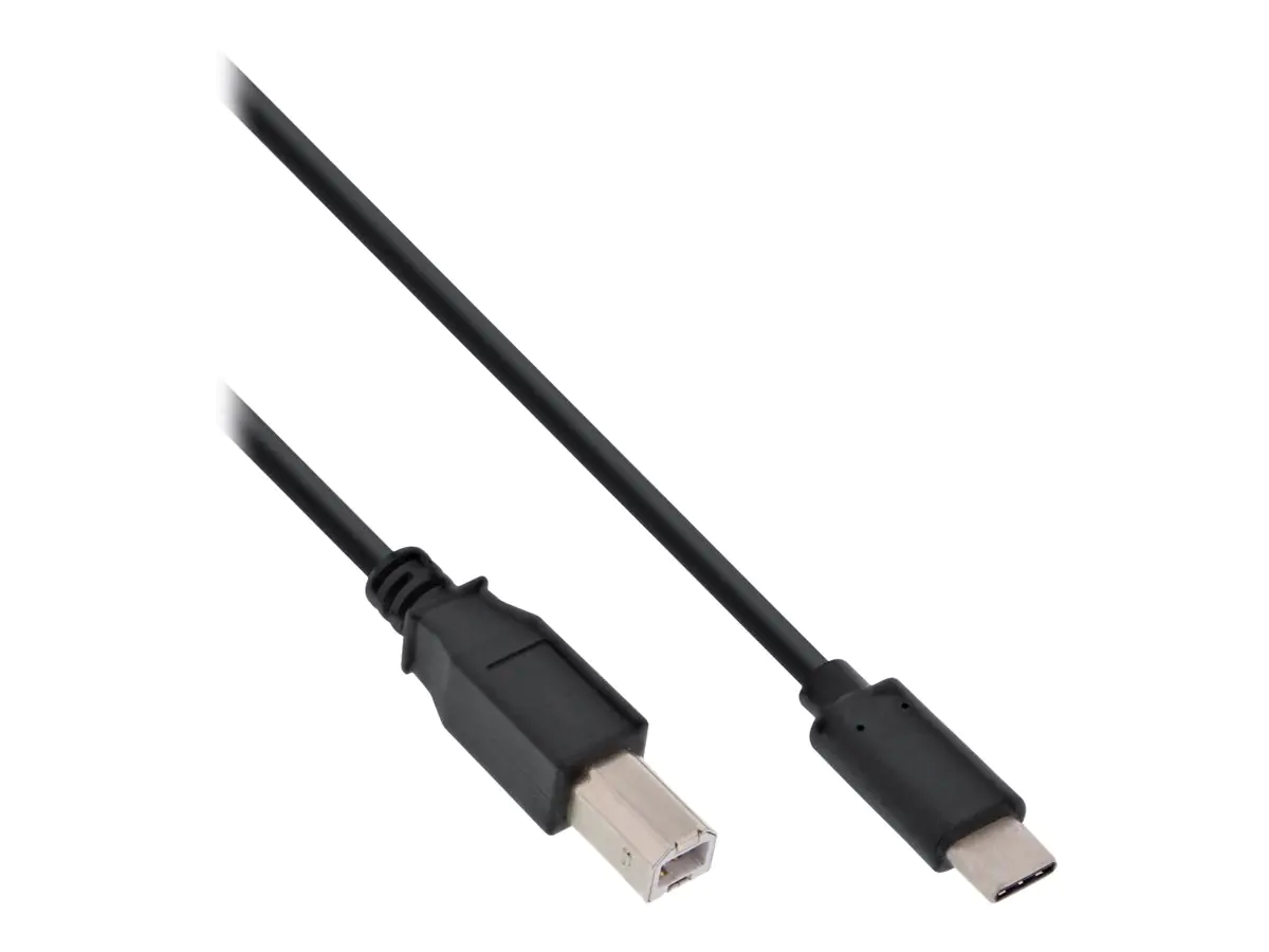 InLine - USB-Kabel - USB Typ B (M) bis USB-C (M) - USB 2.0 - 0.5 A - 3 m - Schwarz