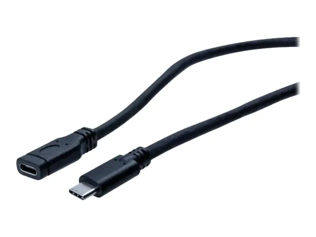 exertis Connect - USB-Verlängerungskabel - 24 pin USB-C (M) zu 24 pin USB-C (W) - USB 3.1 Gen1 - 1 m - Schwarz