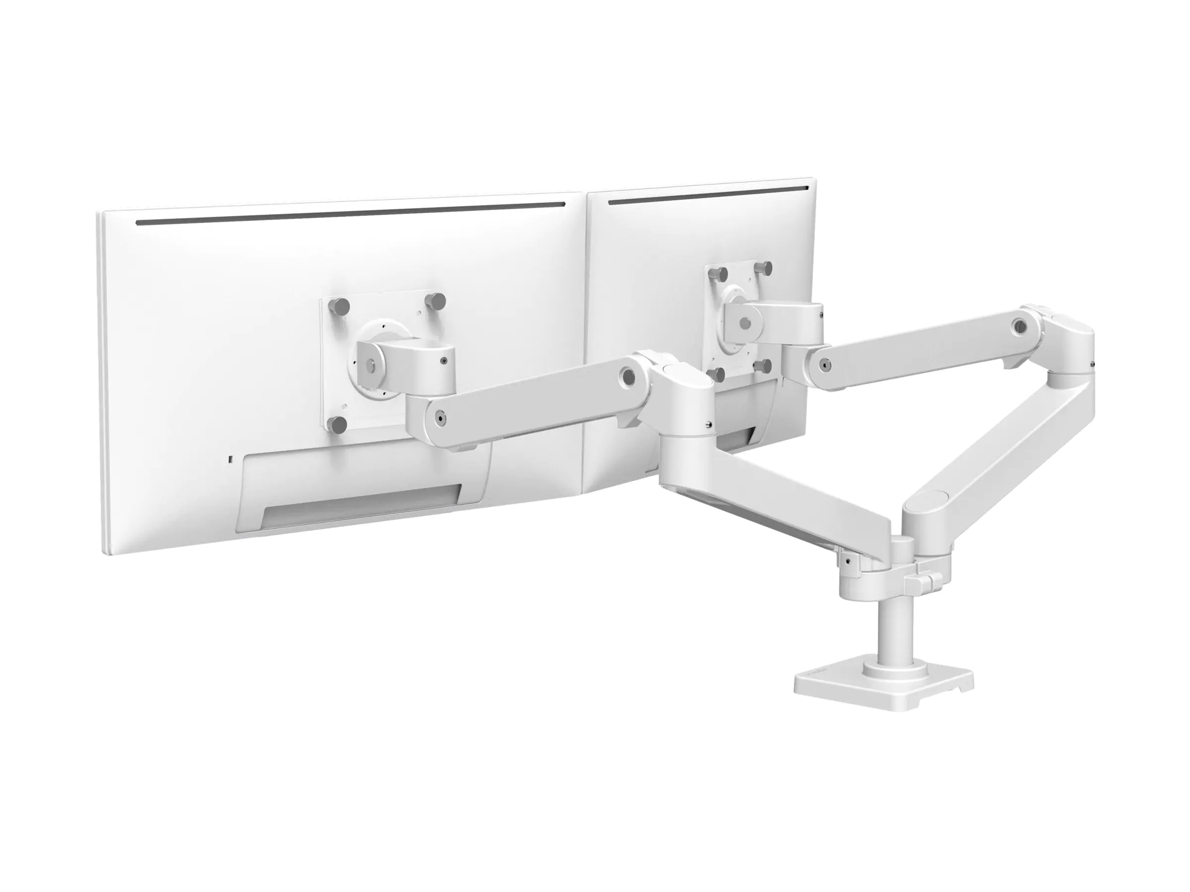 Ergotron LX Pro - Befestigungskit (Doppelarm) - für 2 LCD-Displays - nebeneinander - Aluminium - weiß - Bildschirmgröße: bis zu 68,6 cm (bis zu 27 Zoll) - Tischmontage