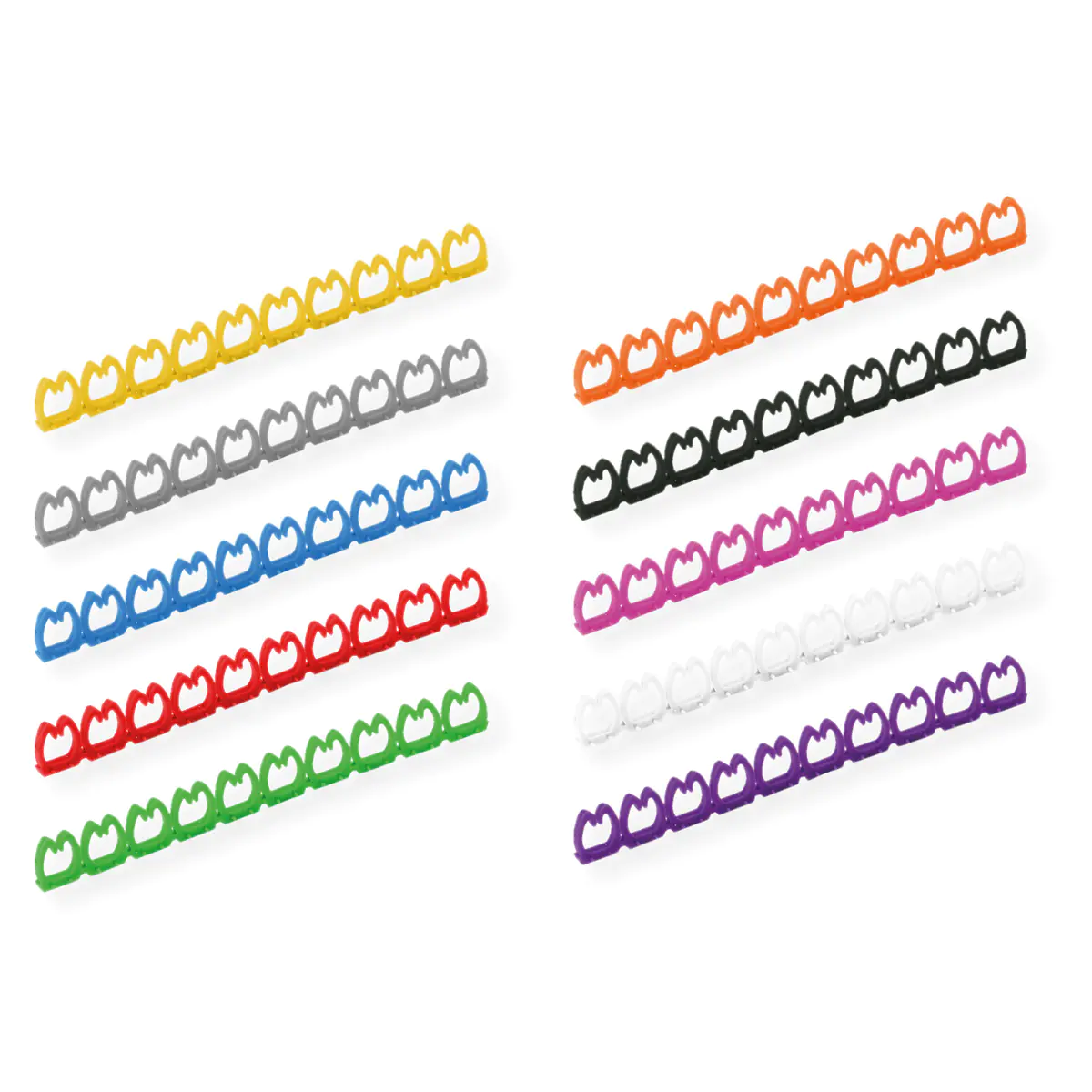 VALUE Kabelmarkierungsset 10 Stueck für Patchkabel 5 - 6.5mm