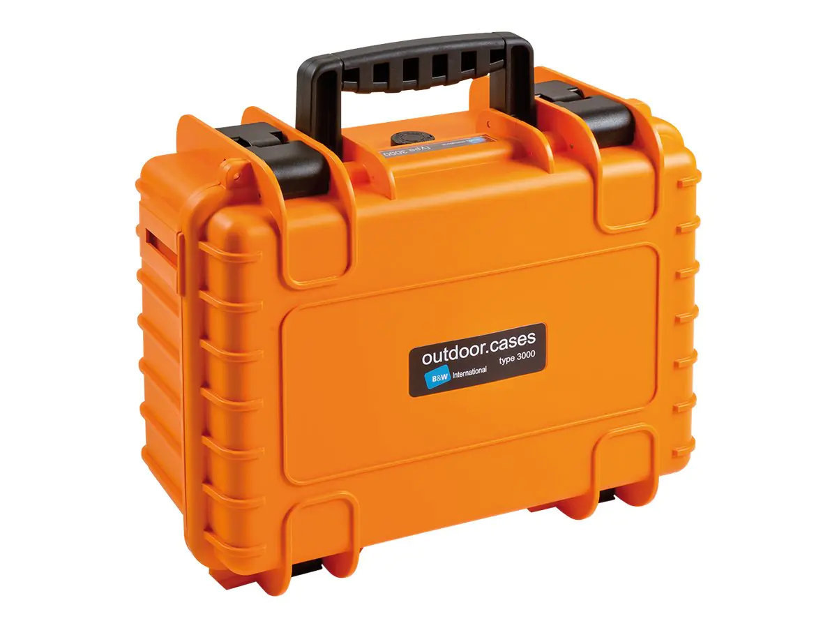 B&W outdoor.case Type 3000 - Hartschalentasche für Actionkamera / Zubehör - Polypropylen - Gelb