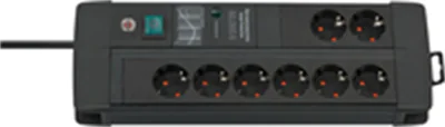 Brennenstuhl 1256000698 Steckdosenleiste Schwarz Schutzkontakt 1 St.