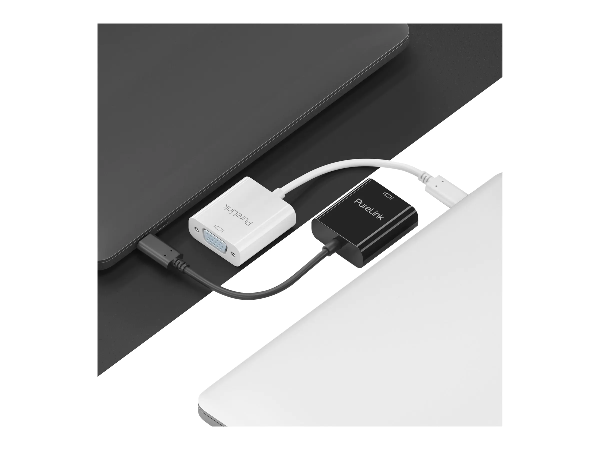 PureLink iSeries - Videoadapter - USB-C männlich zu HD-15 (VGA) weiblich - 10 cm - Dreifachisolierung - Schwarz - 1080p-Unterstützung