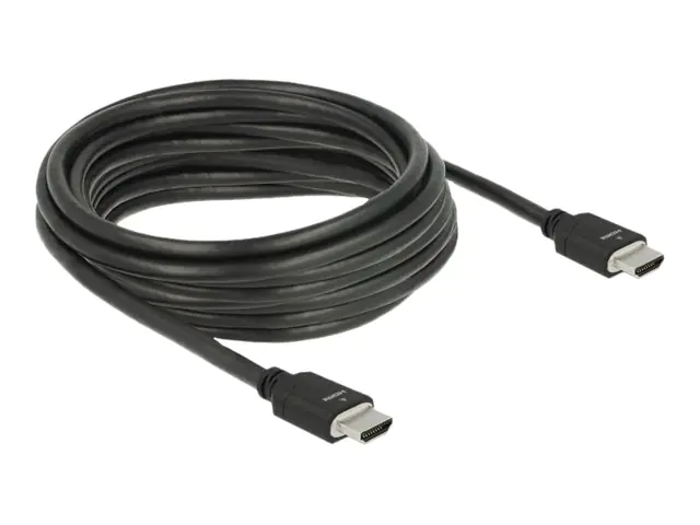Delock - High Speed - HDMI-Kabel - HDMI männlich zu HDMI männlich - 5 m - Dreifachisolierung - Schwarz - Dolby DTS-HD Master Audio-Unterstützung, Dolby TrueHD-Unterstützung