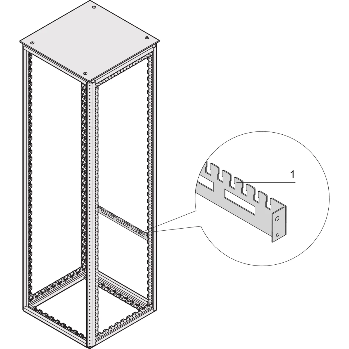 SCHROFF KAB.ABFANGSCHIENE 600B R7021 21236093