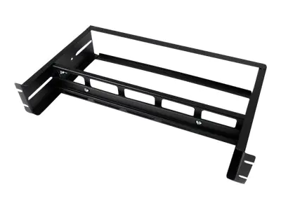 StarTech 19" DIN Rail Rackmount Kit einstellbar mit Hutschiene/Mini/ G-Schiene - Rack-Schienen-Kit - Schwarz - 2U - 48.3 cm (19")