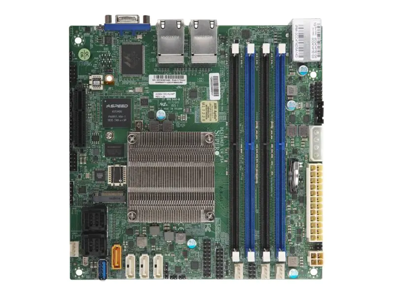 SUPERMICRO A2SDi-8C-HLN4F - Motherboard - Mini-ITX - Intel Atom C3758 - USB 3.0 - 4 x Gigabit LAN - Onboard-Grafik