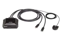 ATEN US3312 - KVM-/Audio-/USB-Switch - mit fernbedienbarem Port-Wahlschalter - 2 x USB 3.2 Gen 1 - 1 lokaler Benutzer - Desktop - für VanCryst VB905