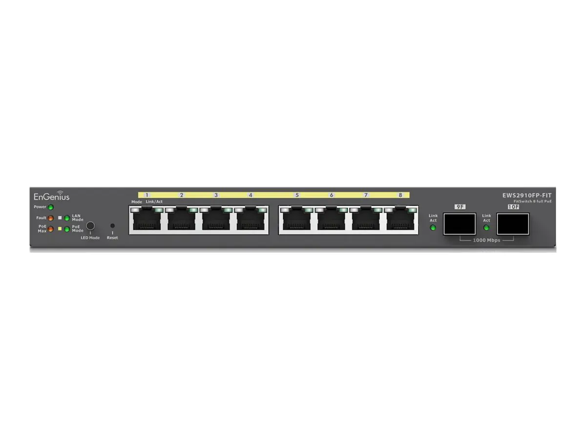 EnGenius Fit EWS2910FP-FIT - Switch - L2+ - managed - 8 x 10/100/1000 (PoE+)