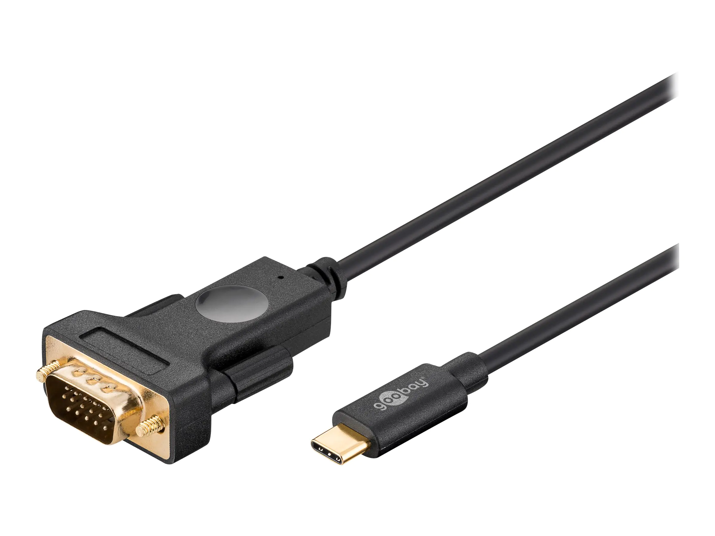 goobay - Videokabel - USB-C (M) bis HD-15 (VGA) (M) - 1.8 m - Schwarz